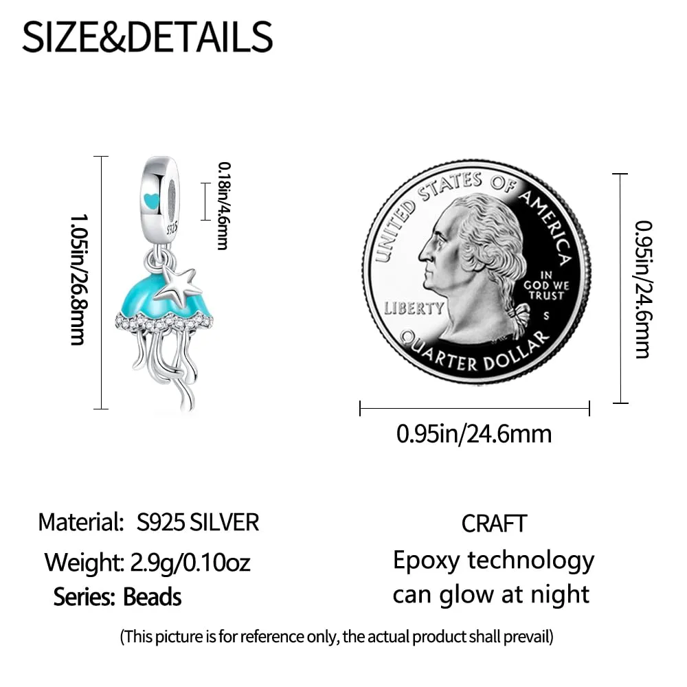 TINSLO Bead Charm in Argento Sterling 925 con Cubic Zirconia per Braccialetti e Collane Europee - immagine 3