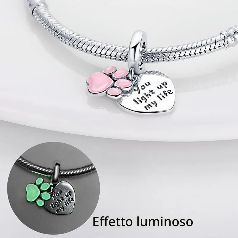 TINSLO Bead Charm in Argento Sterling 925 con Cubic Zirconia, Compatibile con Braccialetti e Collane Pandora e Europei - immagine 2