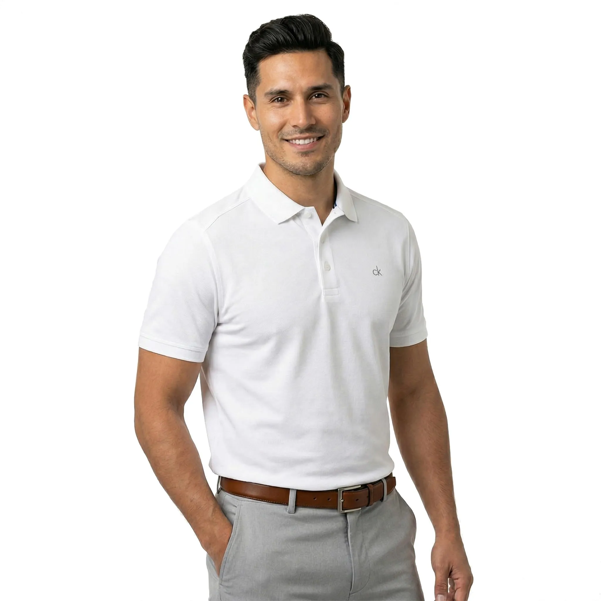 Calvin Klein Polo Golf Uomo Campus Bianco XXXL - immagine 2