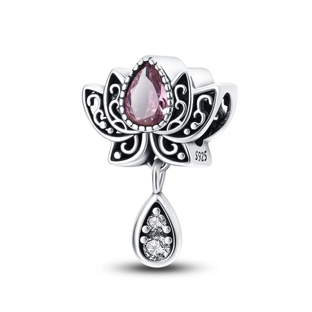 TINSLO Bead Charm in Argento Sterling 925 con Cubic Zirconia, Compatibile con Braccialetti e Collane Pandora e Europei - immagine 1