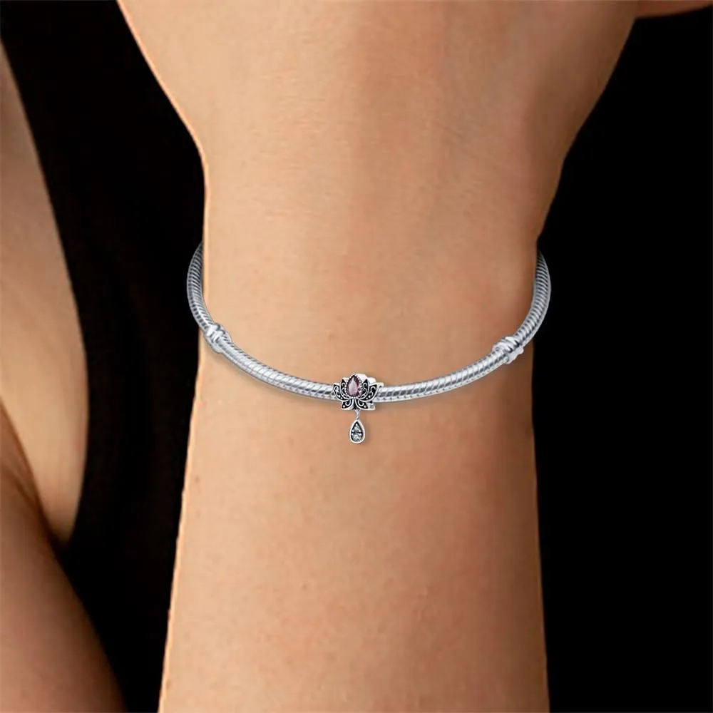 TINSLO Bead Charm in Argento Sterling 925 con Cubic Zirconia, Compatibile con Braccialetti e Collane Pandora e Europei - immagine 4
