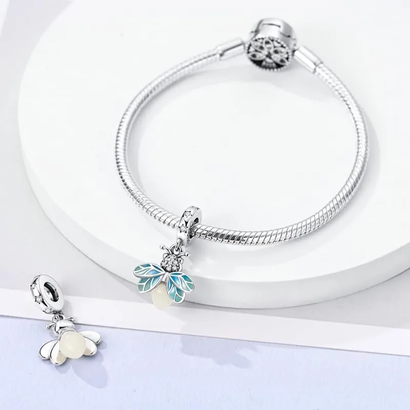 TINSLO Bead Charm in Argento Sterling 925 con Cubic Zirconia, Compatibile con Braccialetti e Collane Pandora e Europei - immagine 3
