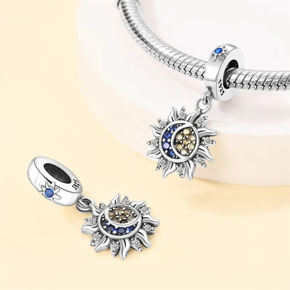 TINSLO Bead Charm in Argento Sterling 925 con Cubic Zirconia per Braccialetti e Collane Europei - immagine 2