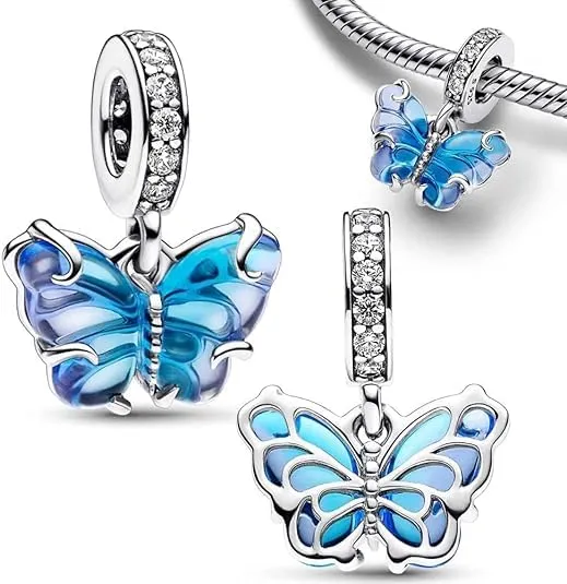 TINSLO Bead Charm in Argento Sterling 925 con Cubic Zirconia per Braccialetti e Collane Europee - immagine 2