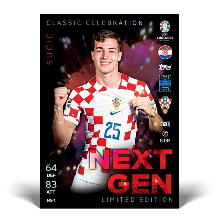 Topps Euro 2024 Match Attax Mega Tin 2 Next Gen - 48 Cards - immagine 8