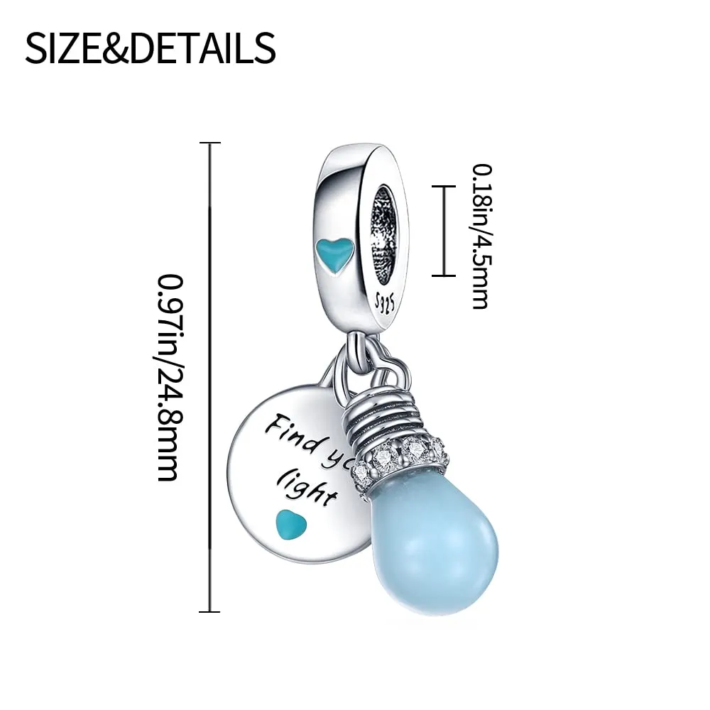 Pandach Bead Charm in Argento Sterling 925 con Cubic Zirconia per Braccialetti e Collane Europei - immagine 4