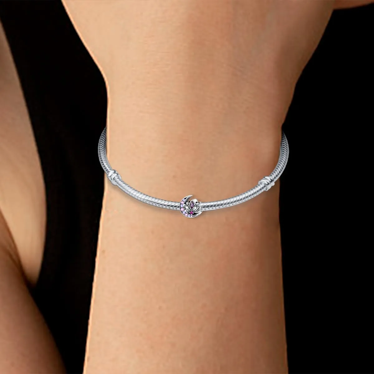 Pandach Bead Charm in Argento Sterling 925 con Cubic Zirconia per Braccialetti e Collane Pandora e Europei - immagine 4