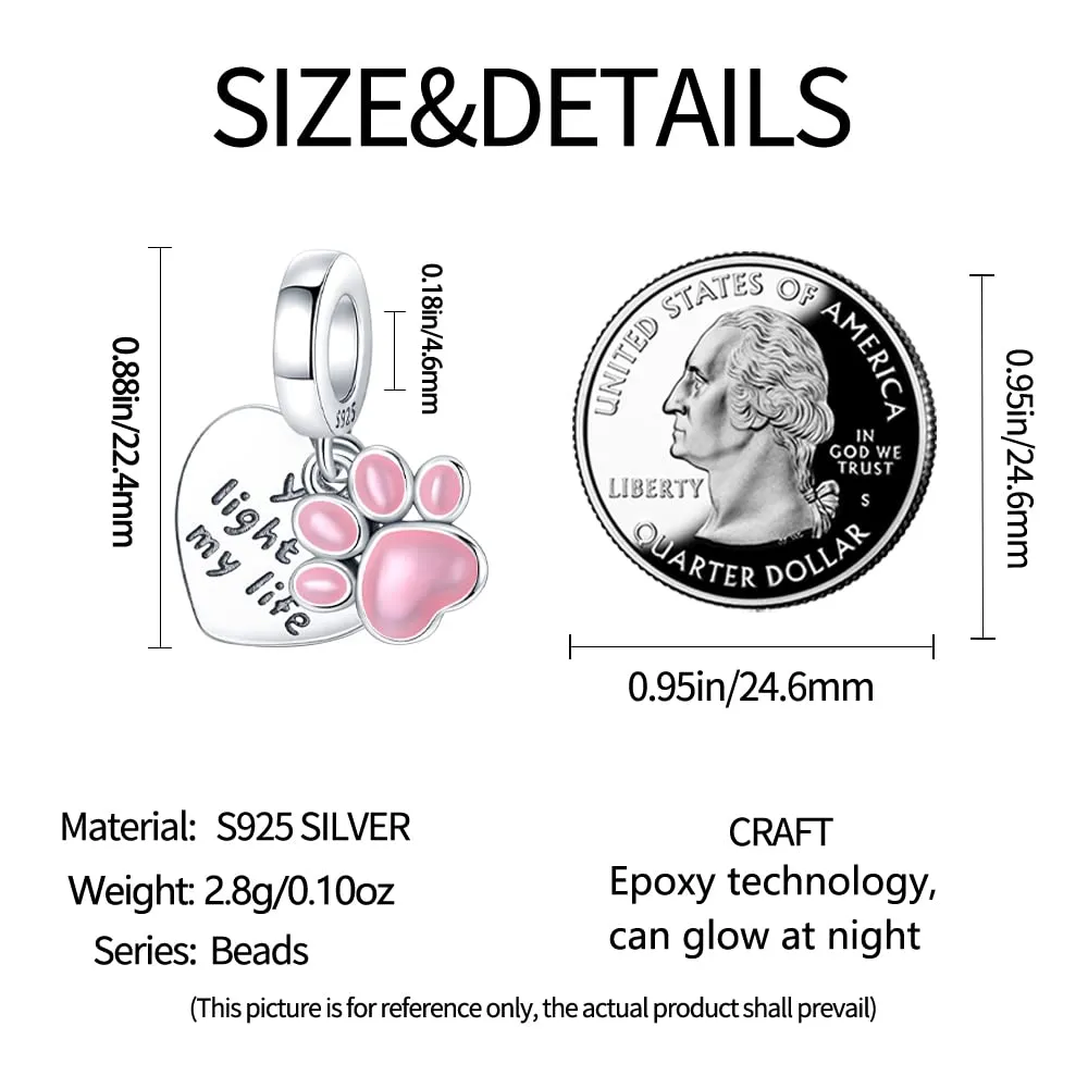 Pandach Bead Charm in Argento Sterling 925 con Cubic Zirconia per Braccialetti e Collane - immagine 3