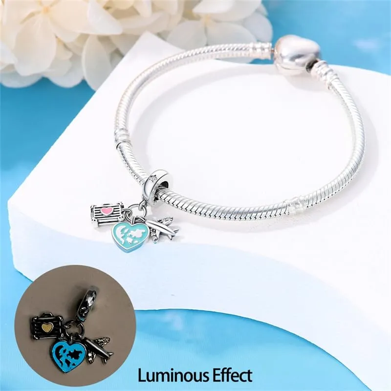 Pandach Bead Charm in Argento Sterling 925 con Cubic Zirconia per Braccialetti e Collane europei - immagine 2