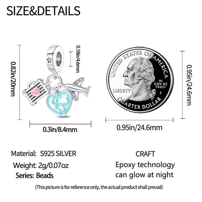 Pandach Bead Charm in Argento Sterling 925 con Cubic Zirconia per Braccialetti e Collane europei - immagine 4