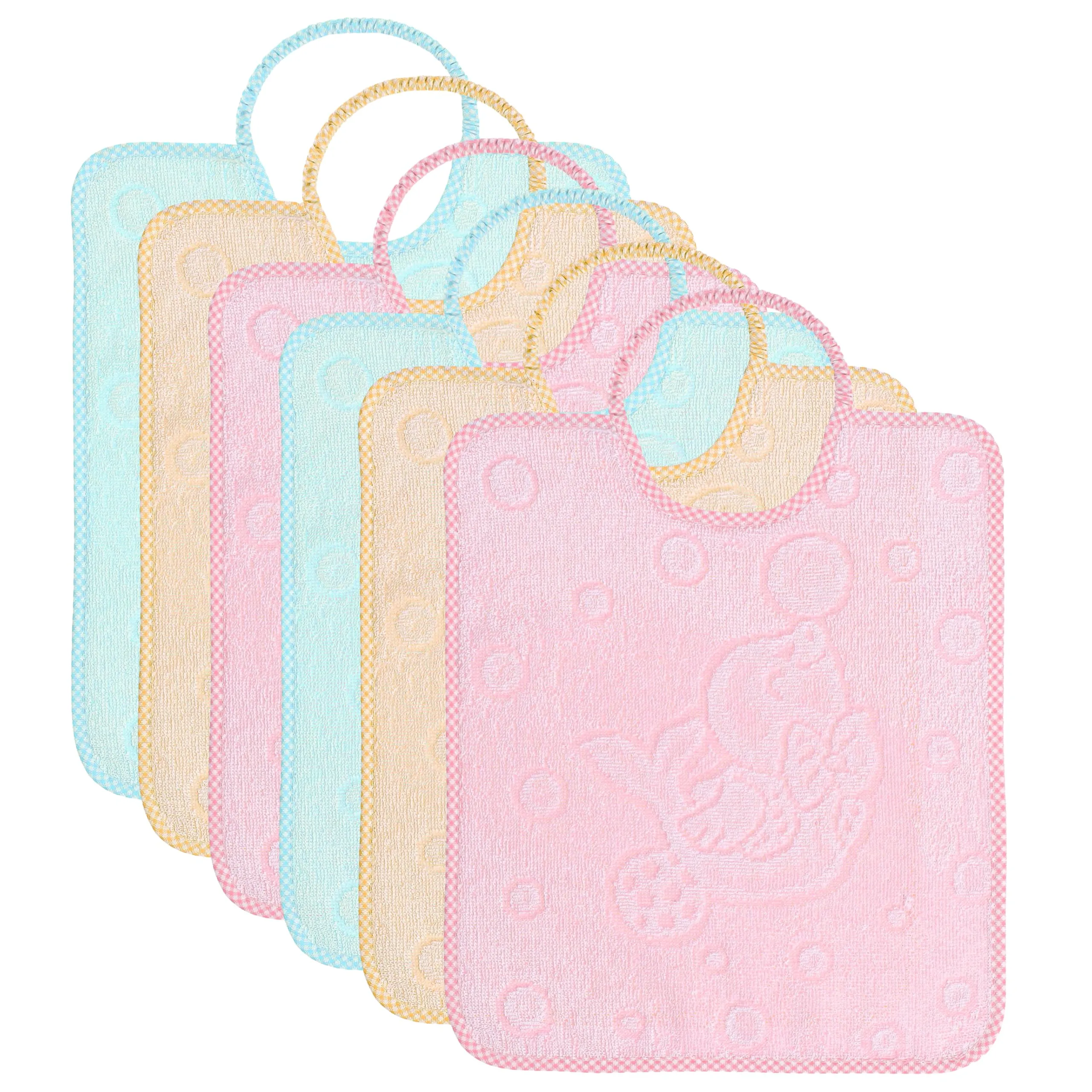EMMEBi Bavaglini Asilo in Spugna di Cotone per Bambini, Rosa Elastico - immagine 1
