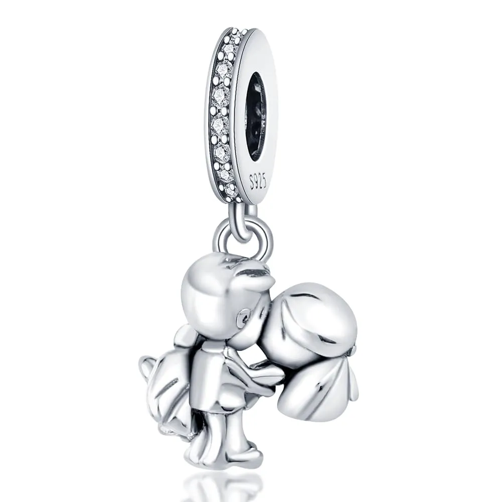 Pandach Bead Charm in Argento Sterling 925 con Cubic Zirconia per Braccialetti e Collane Europei - immagine 1