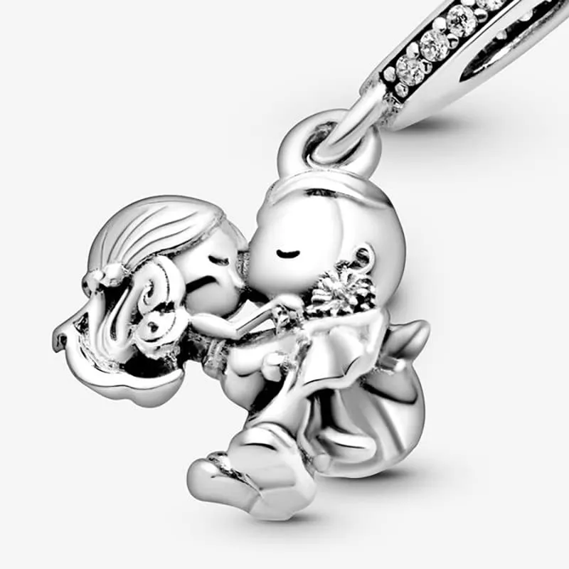 Pandach Bead Charm in Argento Sterling 925 con Cubic Zirconia per Braccialetti e Collane Europei - immagine 2
