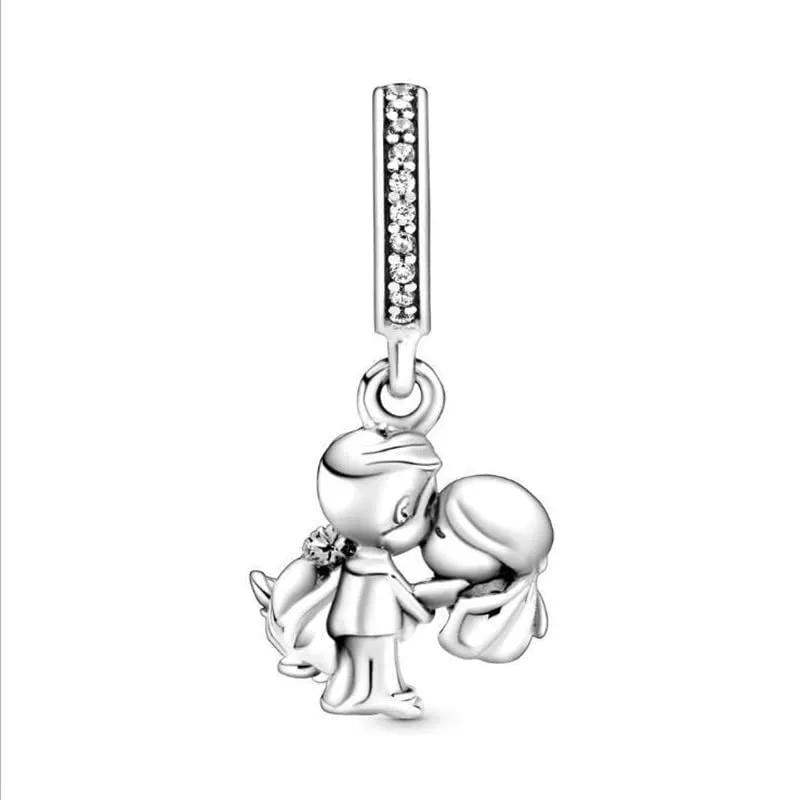 Pandach Bead Charm in Argento Sterling 925 con Cubic Zirconia per Braccialetti e Collane Europei - immagine 4