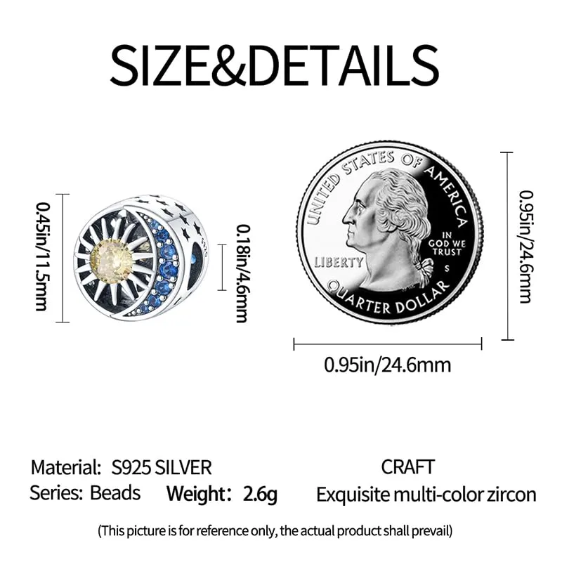 Pandach Bead Charm in Argento Sterling 925 con Cubic Zirconia per Braccialetti e Collane Europei - immagine 5