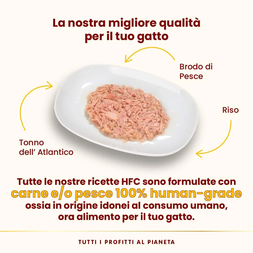 Almo Nature HFC Natural Alimento Umido per Gatti Tonno dell'Atlantico 70g, Confezione da 24 - immagine 3