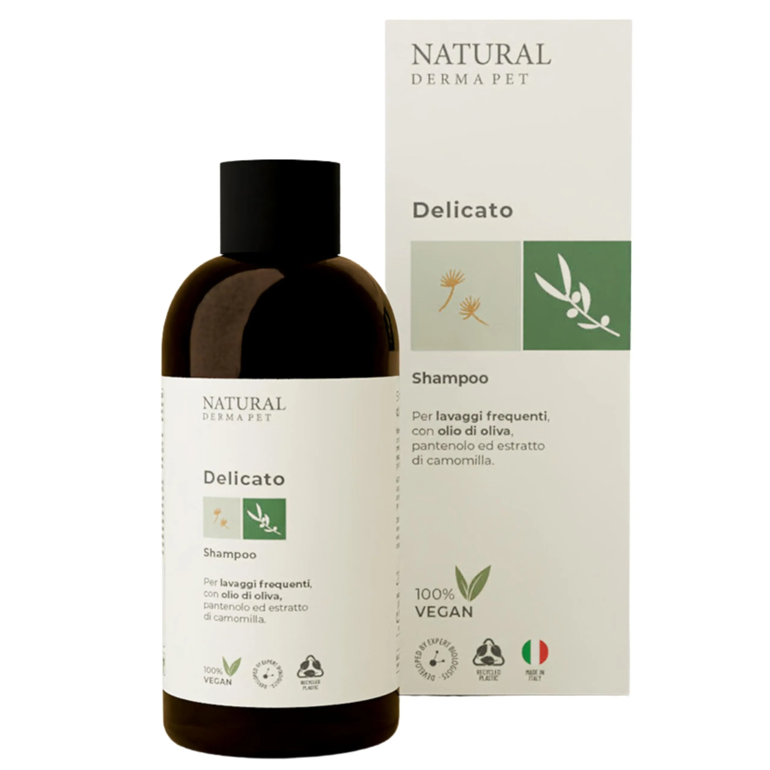 Natural Derma Pet Shampoo per Cani Delicato con Olio di Oliva, 200 ml - immagine 1