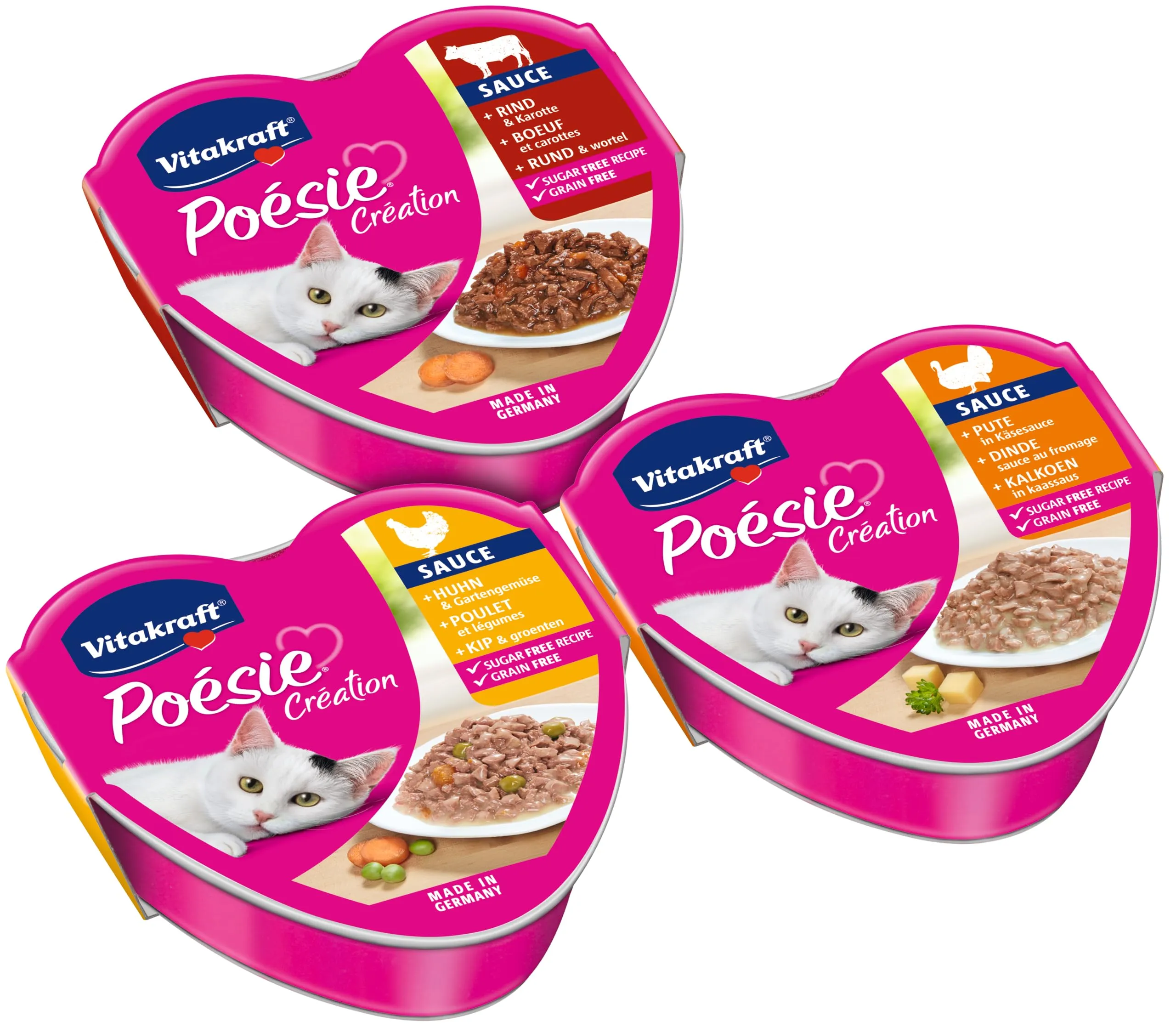Vitakraft Poésie Gatto Cibo Umido Multipack Cuore 6x85g - immagine 4