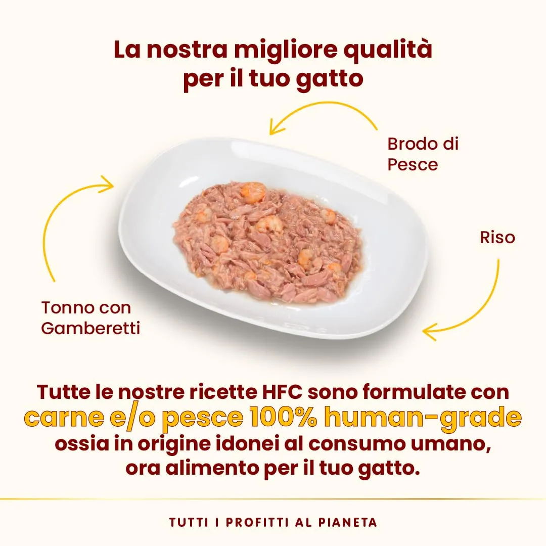 Almo Nature HFC Natural Light Meal con Tonno e Gamberetti, 4 x 50 g - immagine 3