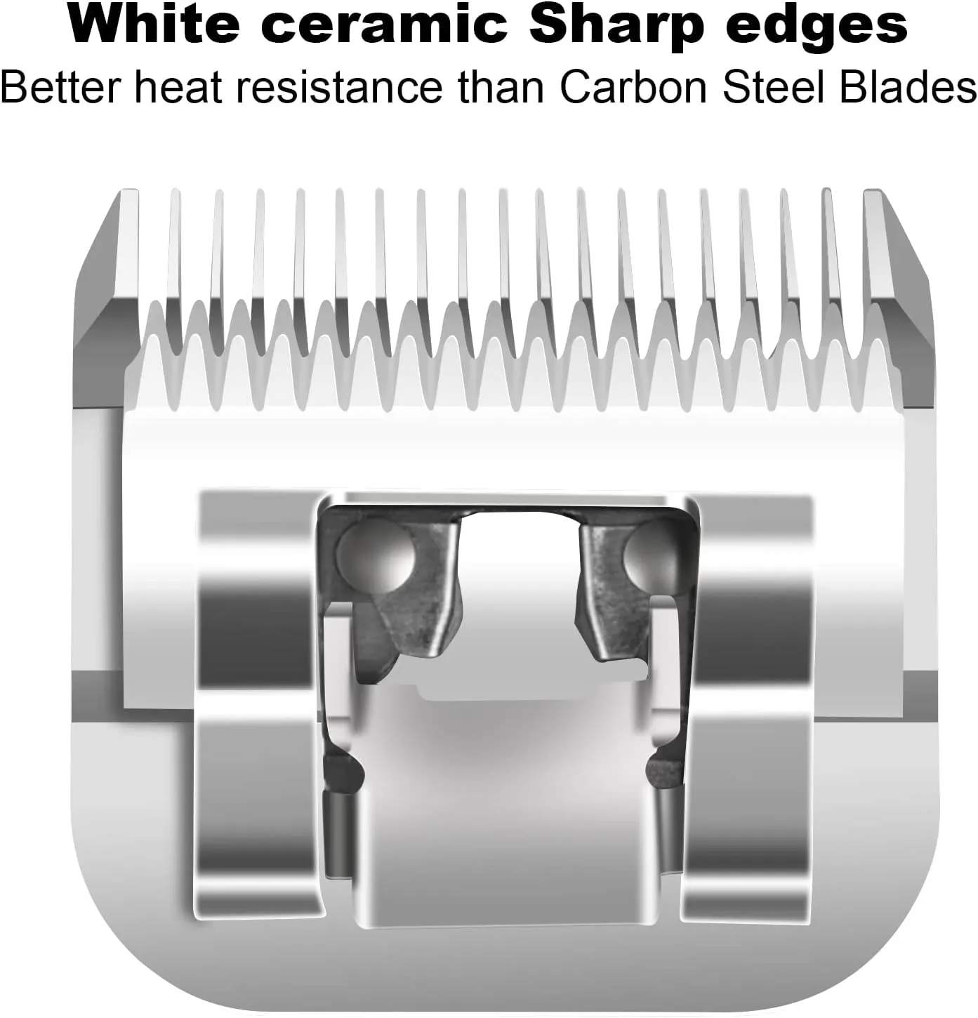 AUDOC Lame in ceramica staccabili per tosatrice cani, compatibili con Andis, Oster A5, Wahl serie KM, taglia 5FC 1/4" (6,3 mm) - immagine 3
