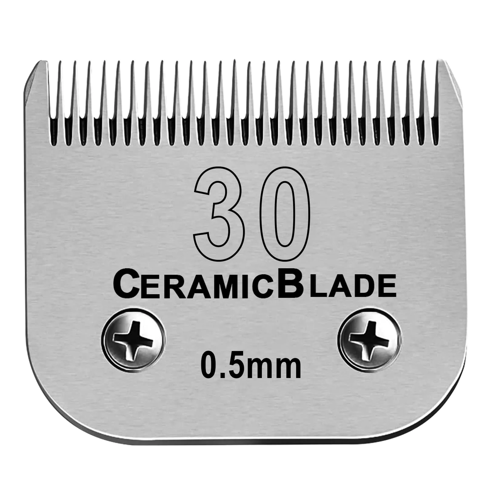 AUDOC Lame in Ceramica Rimovibili per Tosatrice per Cani, Compatibili con Andis, Oster A5, Wahl serie KM, Lunghezza di Taglio 0,5 mm (30#) - immagine 1