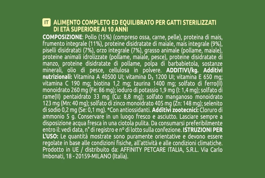 Ultima Cibo per gatti Sterilizzati Senior con Pollo, 10 kg - immagine 3