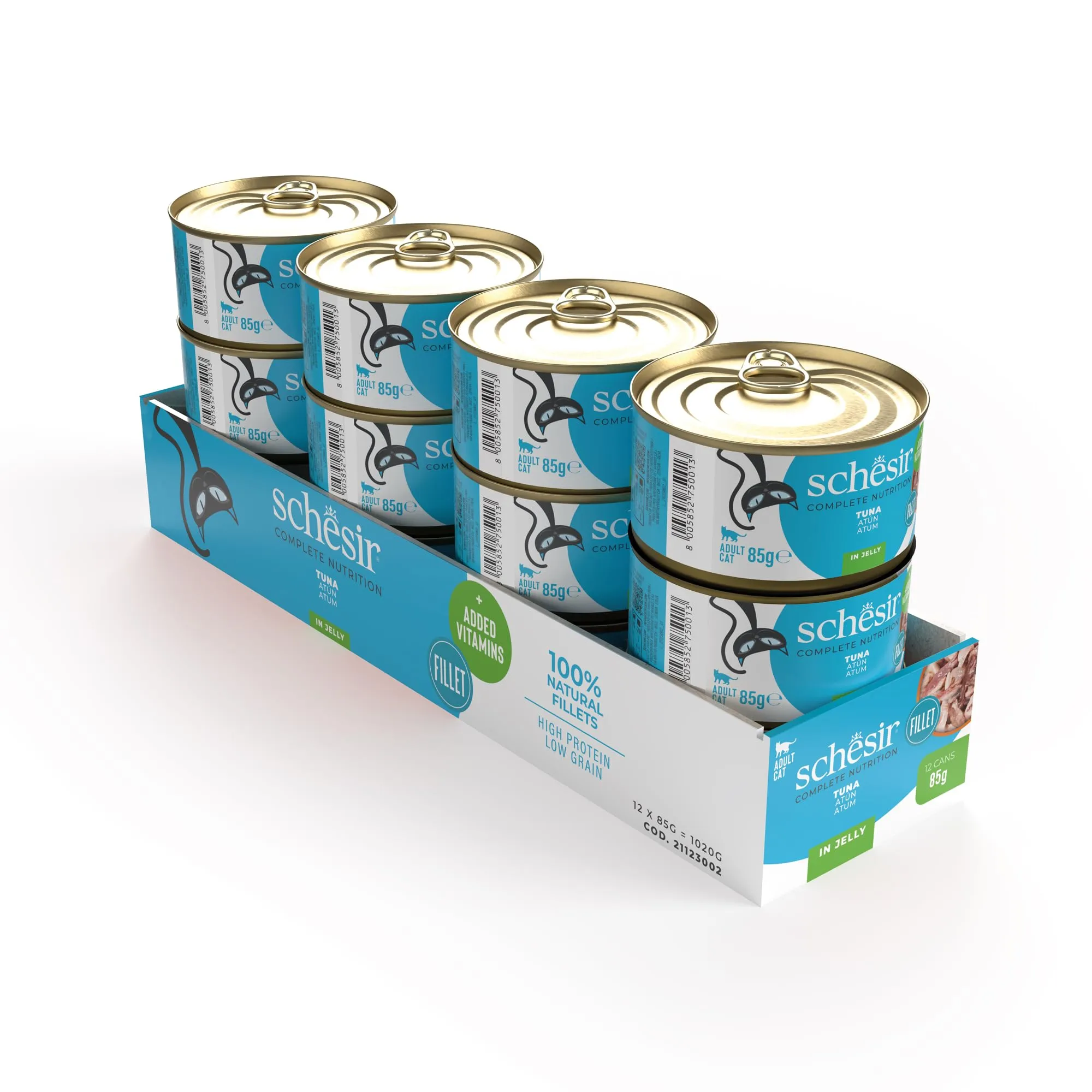 Schesir Tonnetto in Gelatina, Cibo Umido per Gatti, 12 x 85g - immagine 2