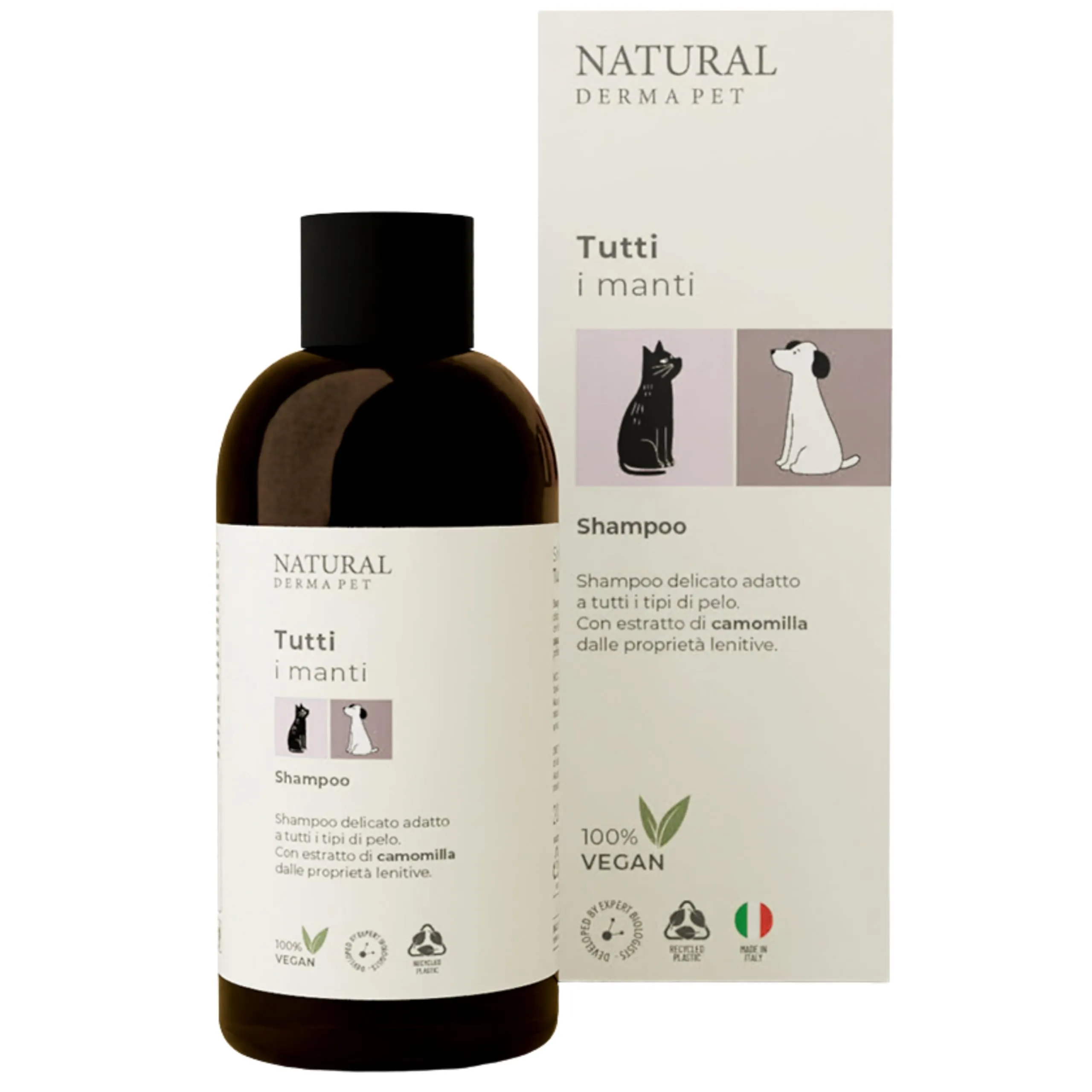Natural Derma Pet Shampoo Universale per Cani e Gatti, 200 ml - immagine 1