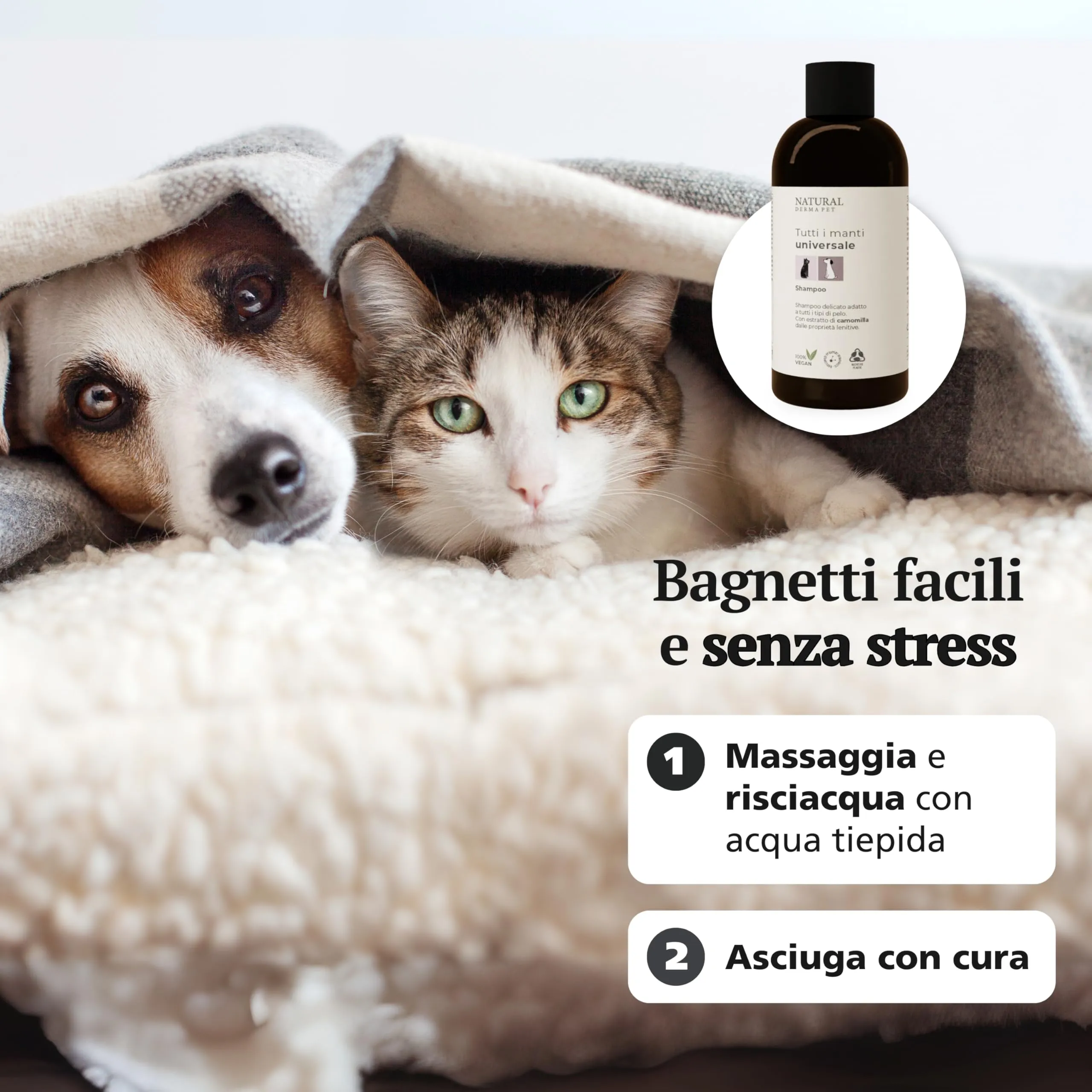 Natural Derma Pet Shampoo Universale per Cani e Gatti, 200 ml - immagine 4