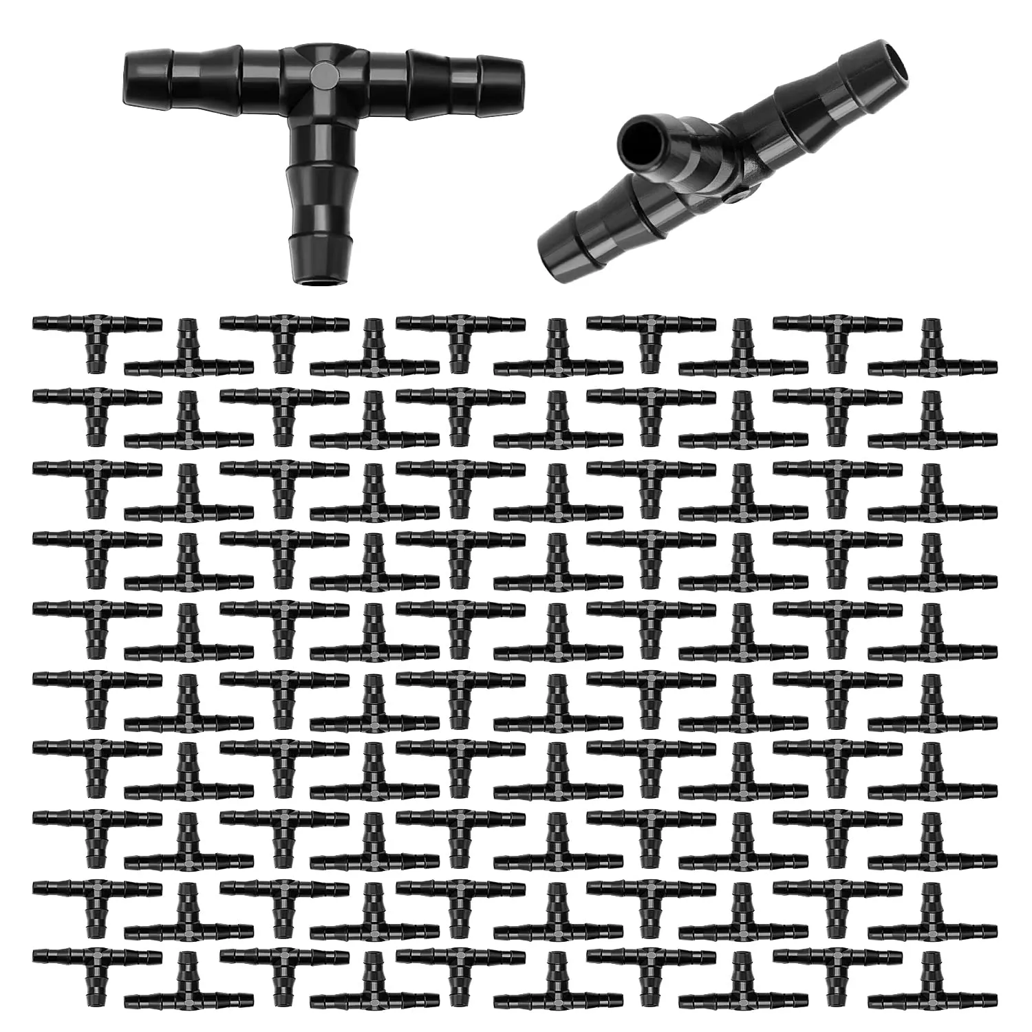 VooGenzek Connettori a T Spinati per Irrigazione a Goccia, 4/7 mm, 100 Pezzi - immagine 1