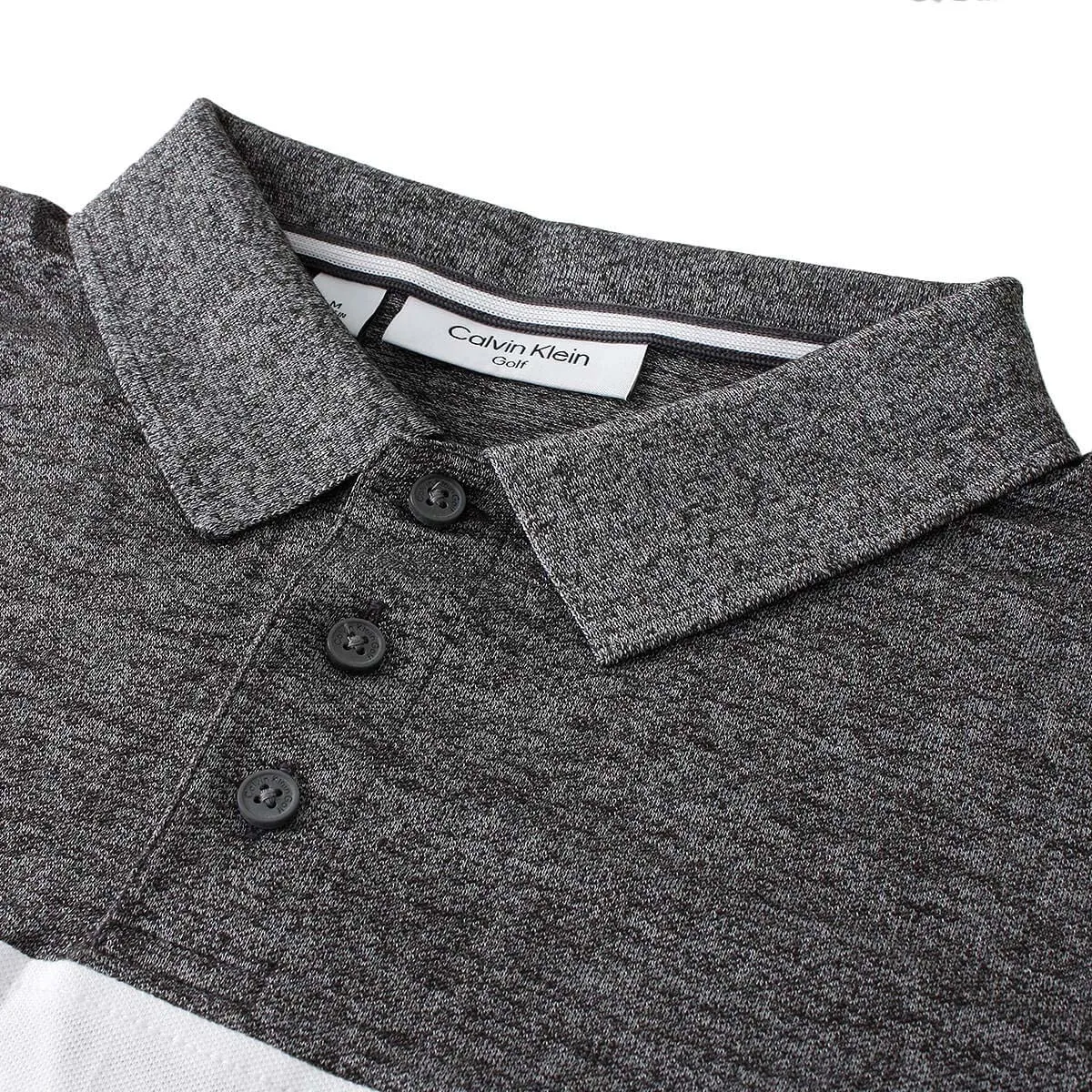 Calvin Klein Polo da Golf Blocchi di Colore da Uomo - Carbone/Bianco - S - immagine 3