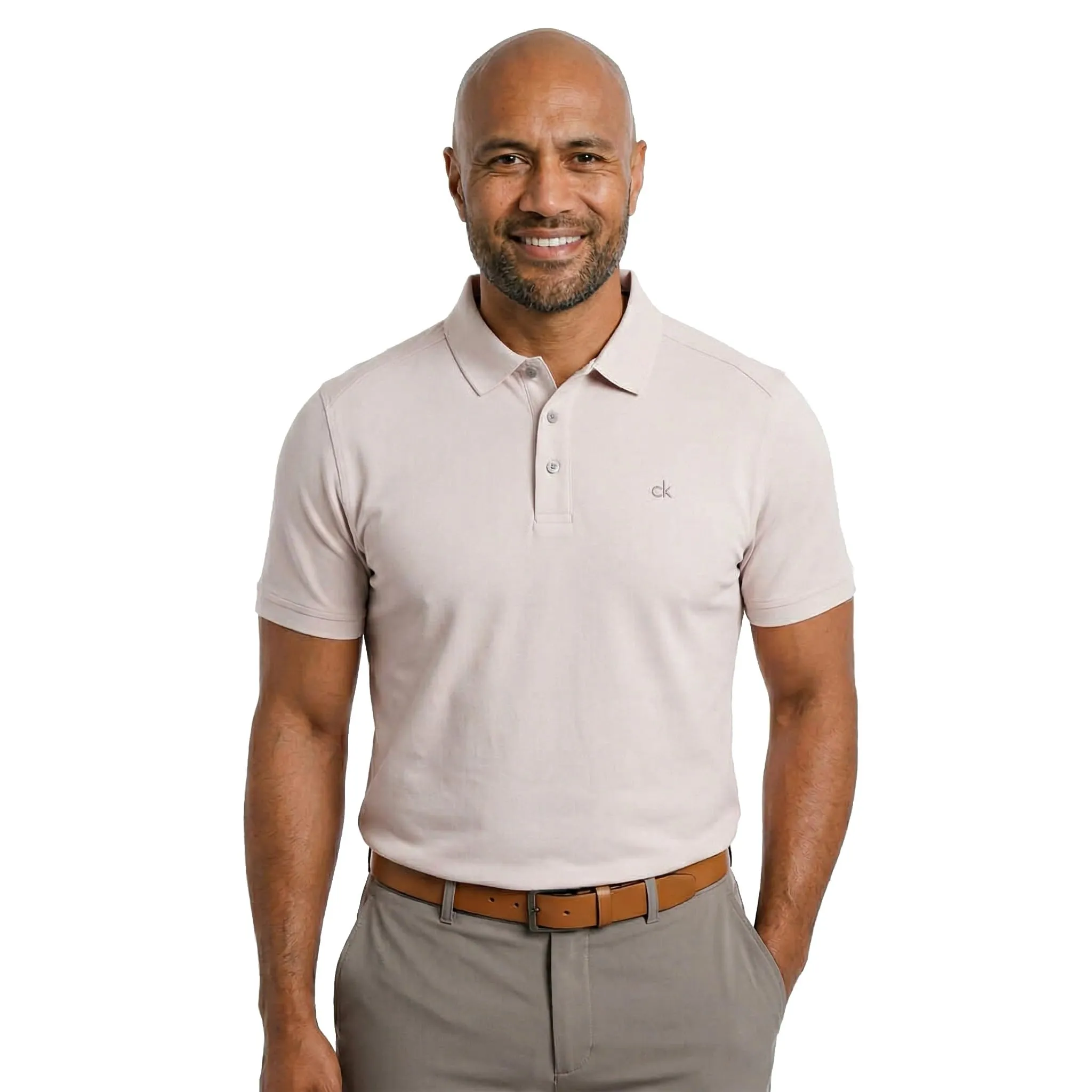 Calvin Klein Polo Golf Uomo Campus - Pietra - M - immagine 2
