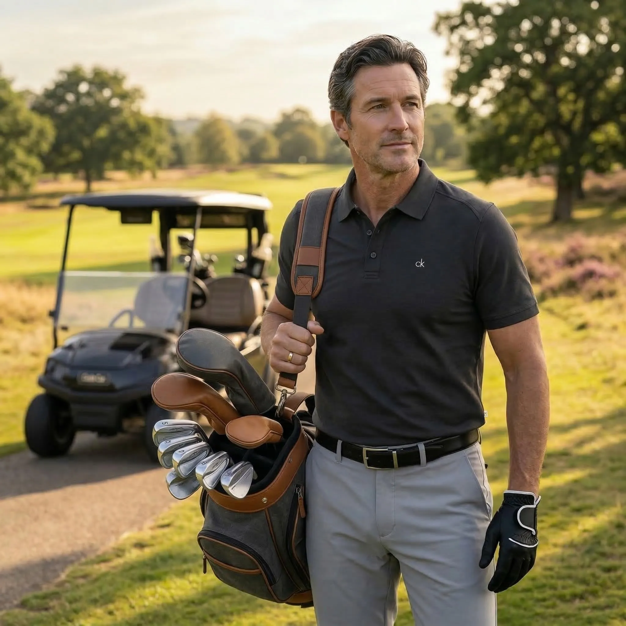 Calvin Klein Polo Golf Uomo Campus Charcoal - L - immagine 3