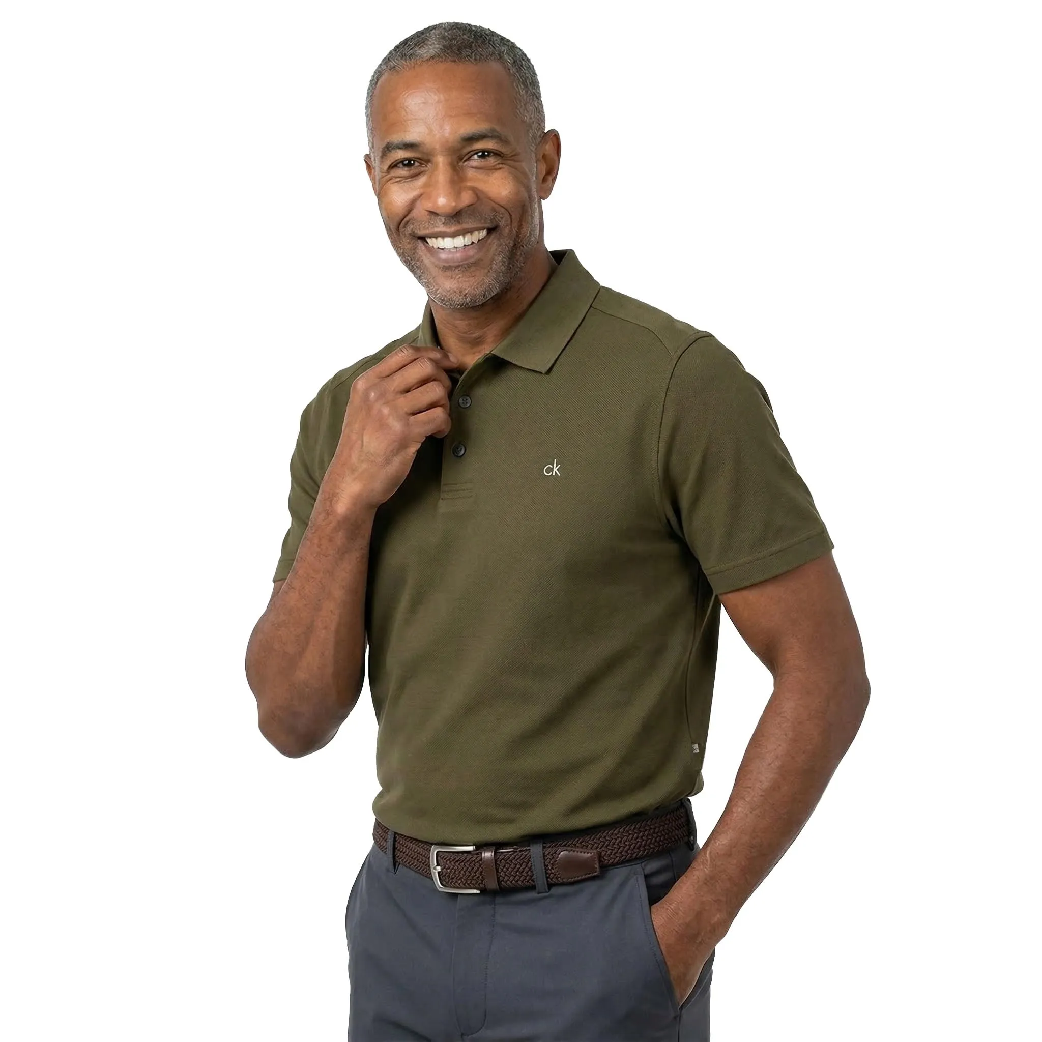 Calvin Klein Polo Golf Campus Verde Oliva - XXL - immagine 2