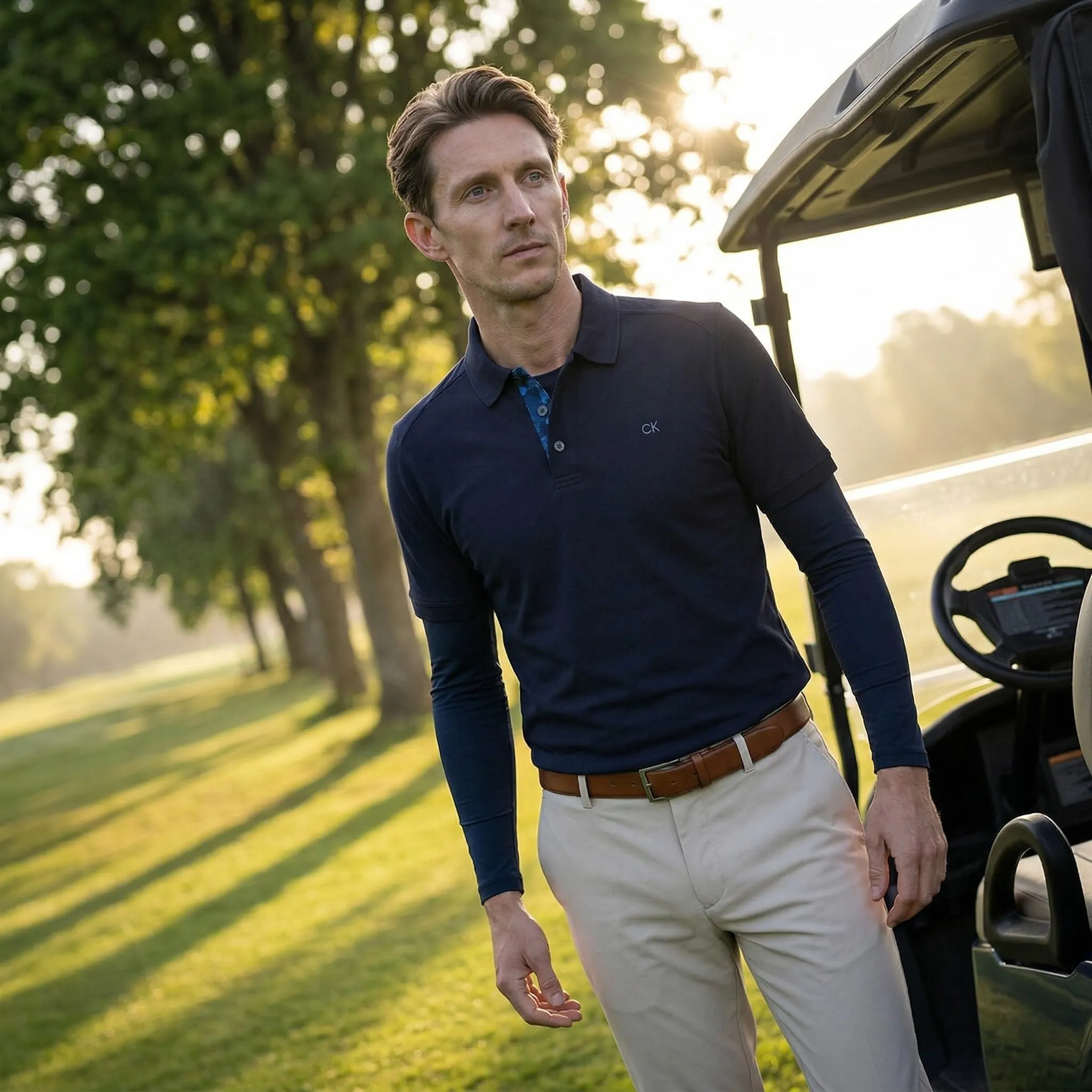 Calvin Klein Polo Golf Uomo Campus Navy Mimetico - M - immagine 3