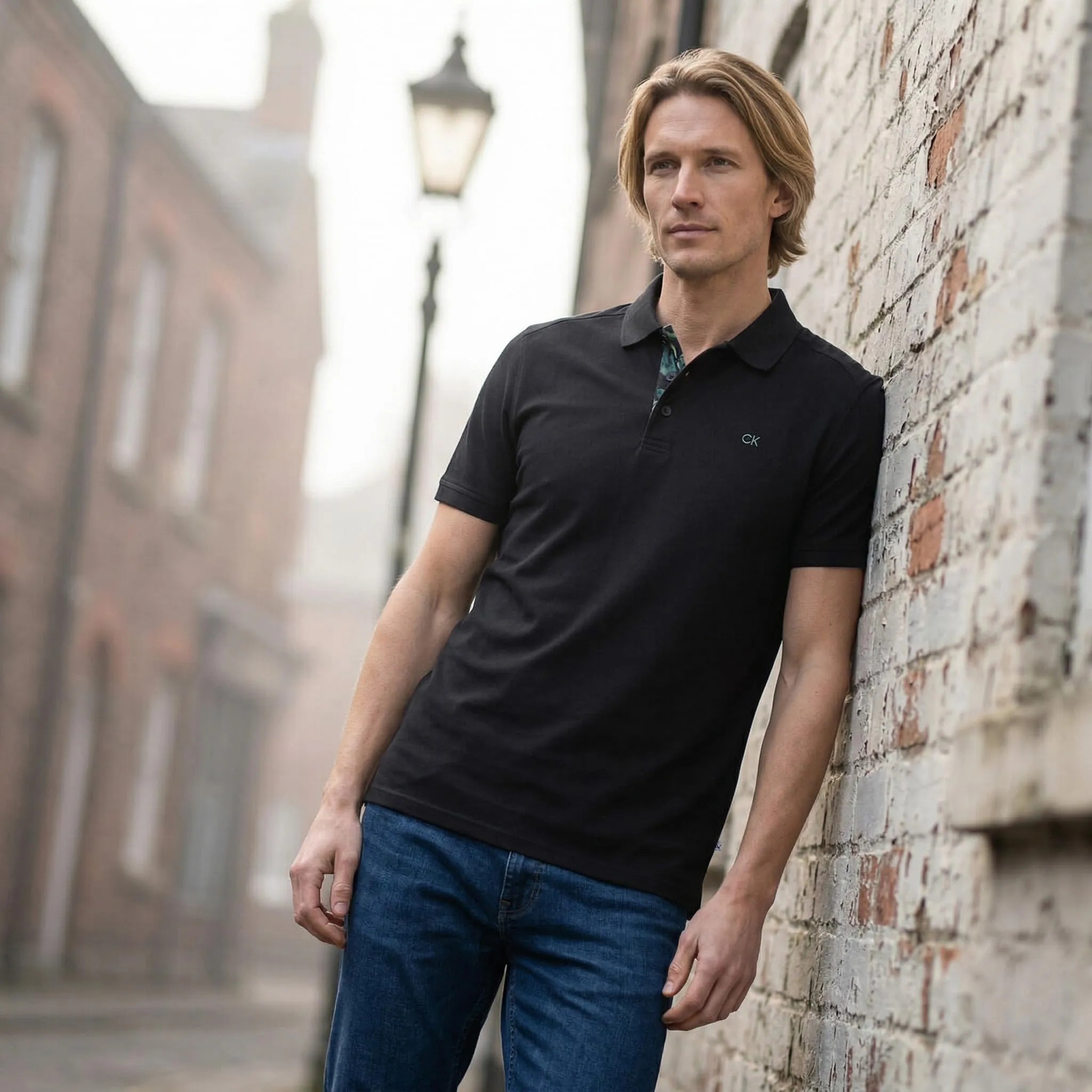Calvin Klein Polo Golf Uomo Campus Nero Mimetico - L - immagine 7
