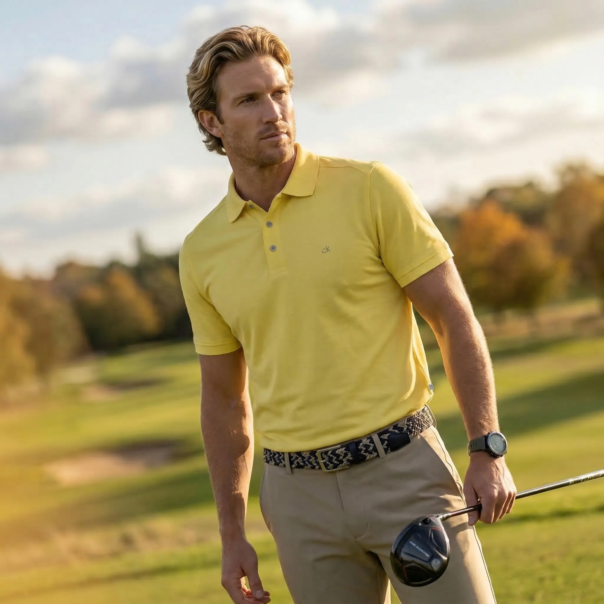 Calvin Klein Polo Golf Uomo Campus - Limone - XL - immagine 3