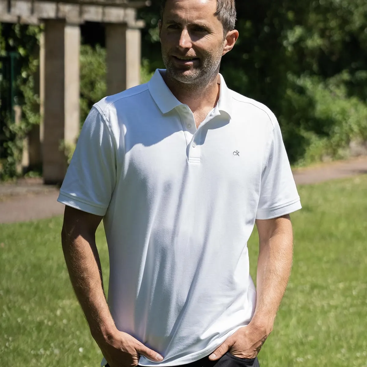 Calvin Klein Polo Golf Uomo Campus Bianco 4XL - immagine 9