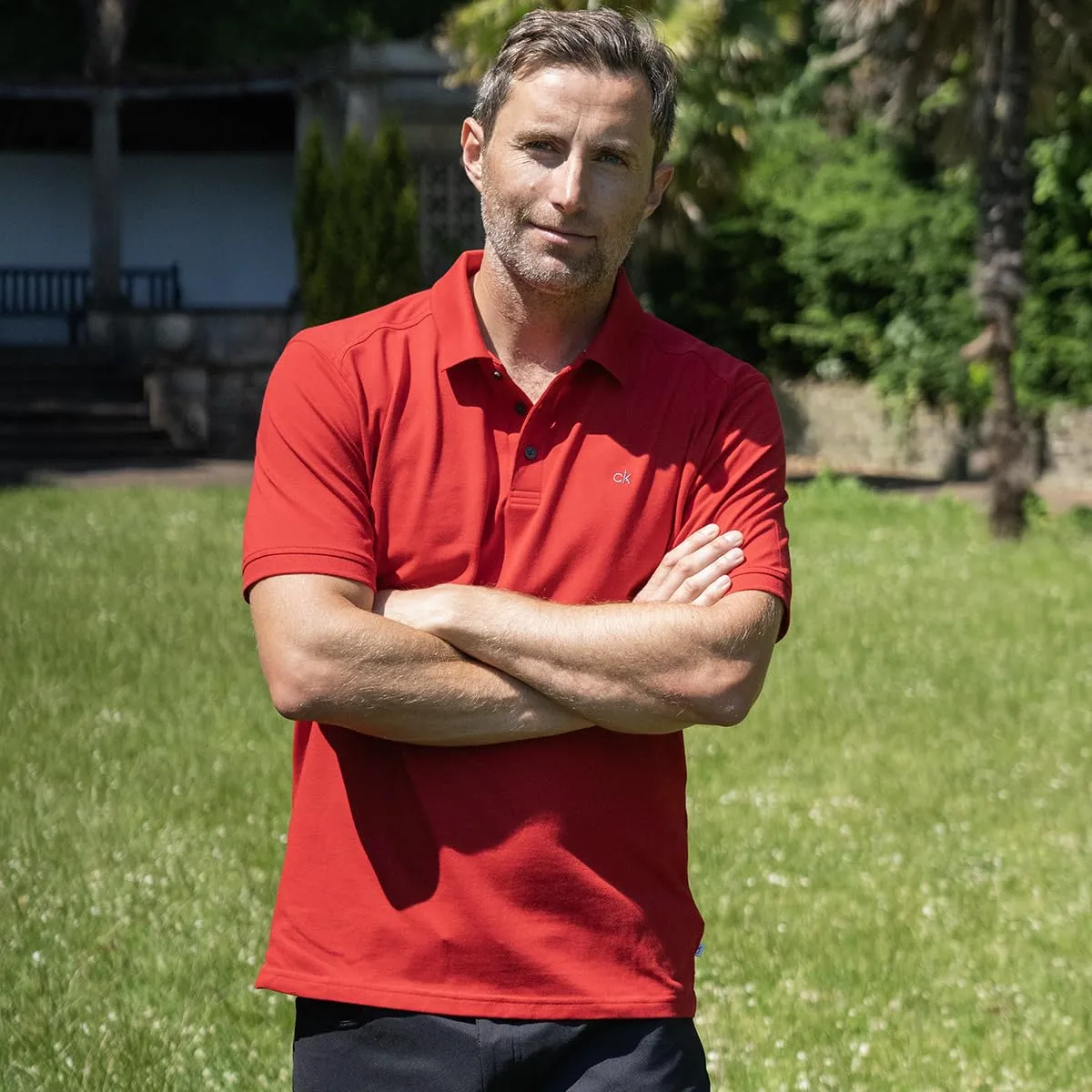 Calvin Klein Polo Golf Uomo Campus - Rosso - 4XL - immagine 3