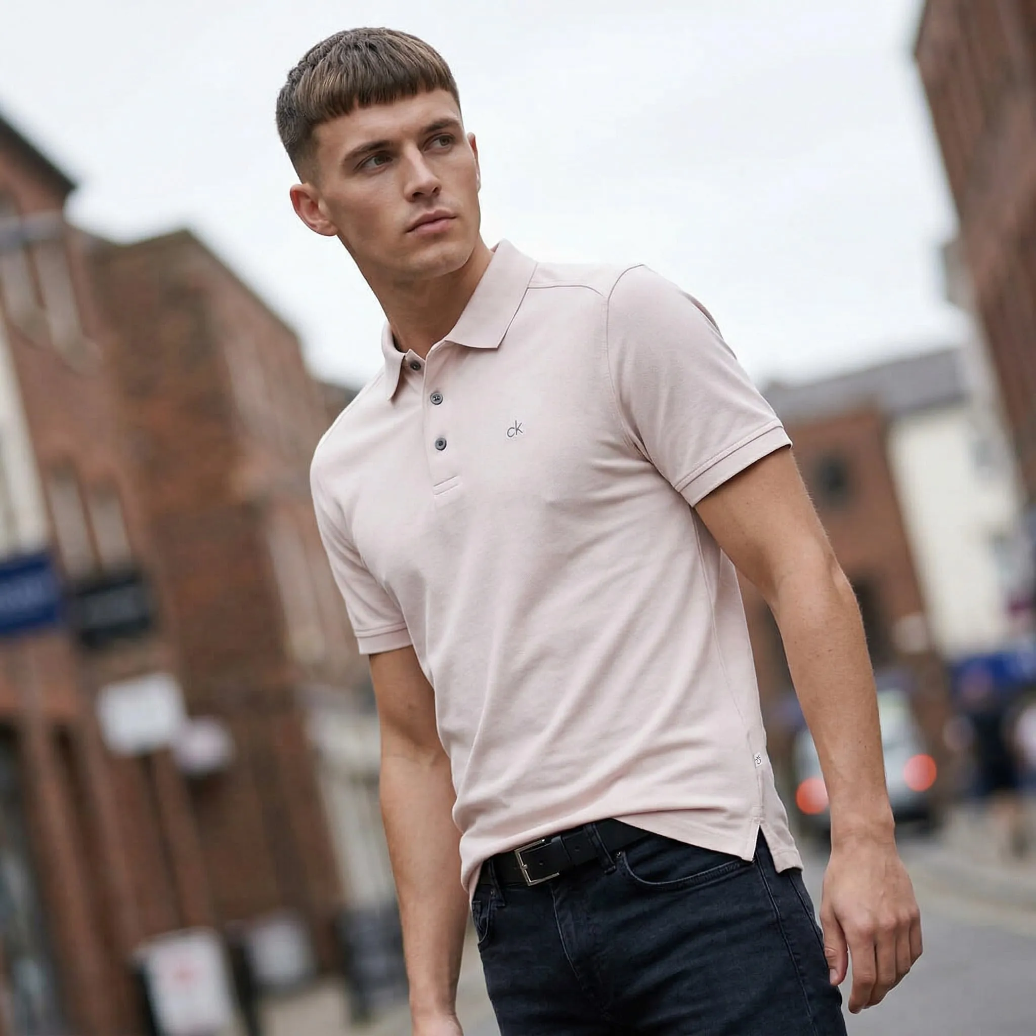 Calvin Klein Polo Golf Uomo Campus - Stone - S - immagine 7