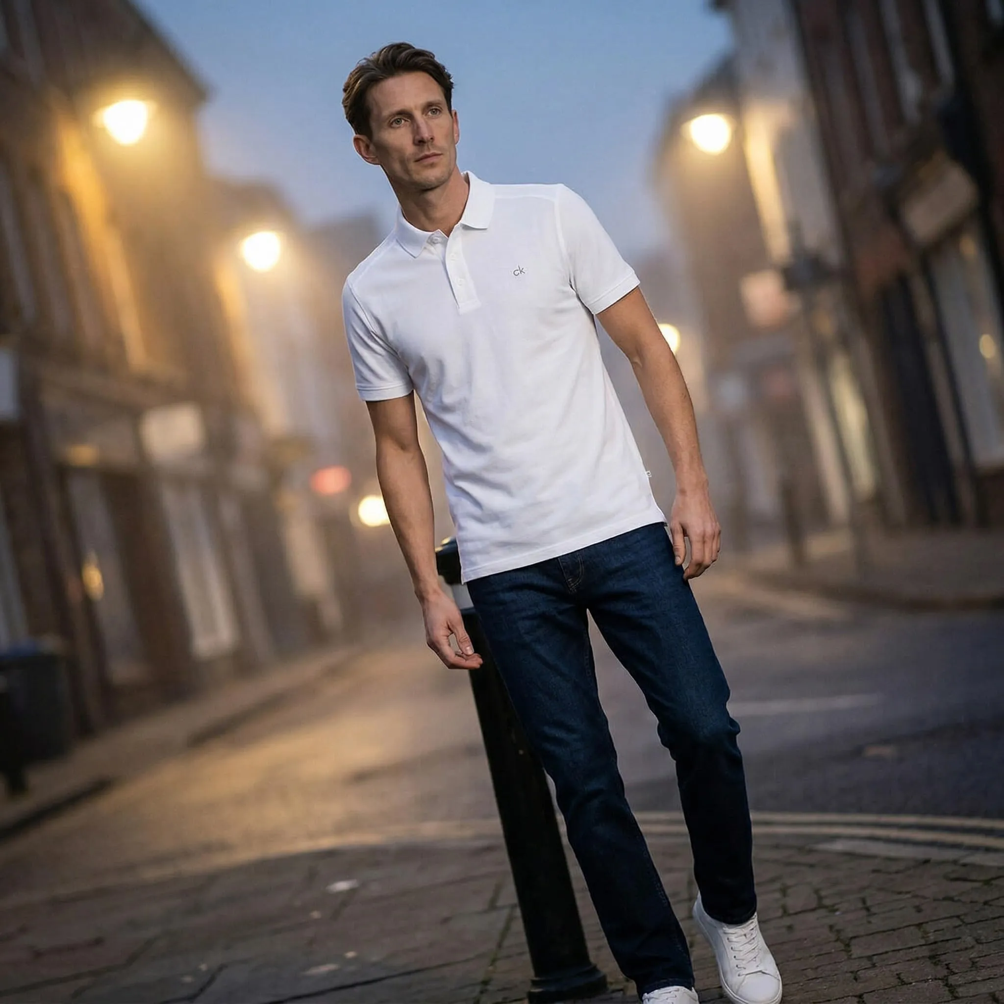 Calvin Klein Polo Golf Uomo Campus Bianco L - immagine 8