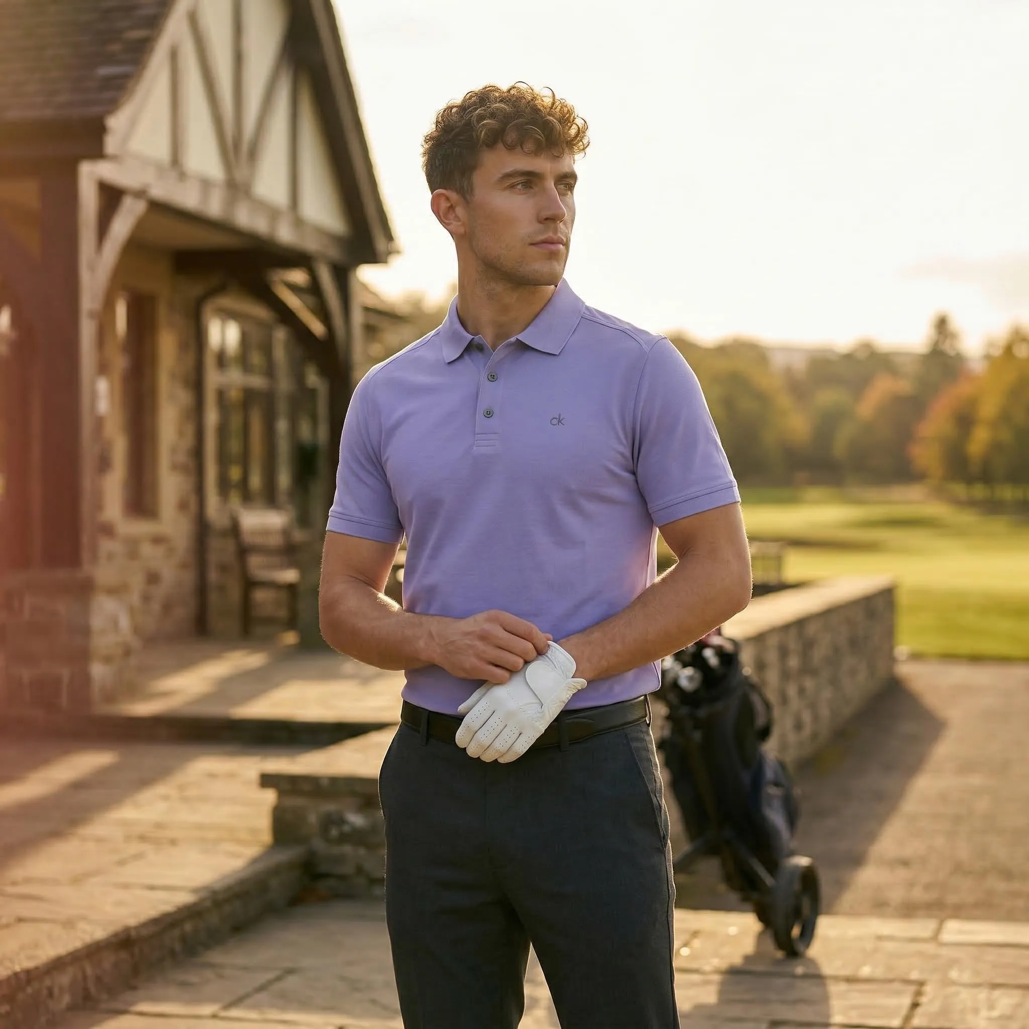 Calvin Klein Polo Golf Uomo Campus - Lilla - XXL - immagine 3