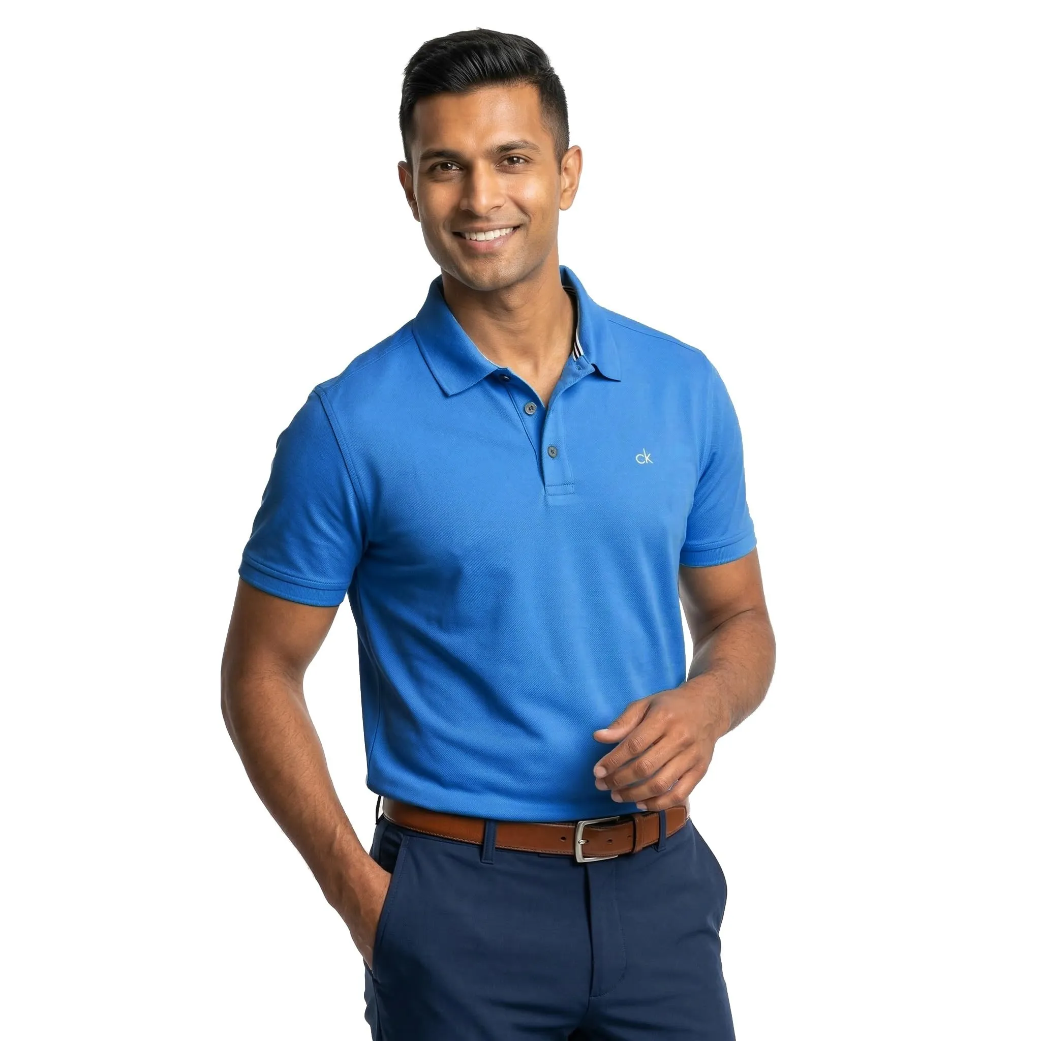 Calvin Klein Polo Golf Uomo Campus Blu M - immagine 2