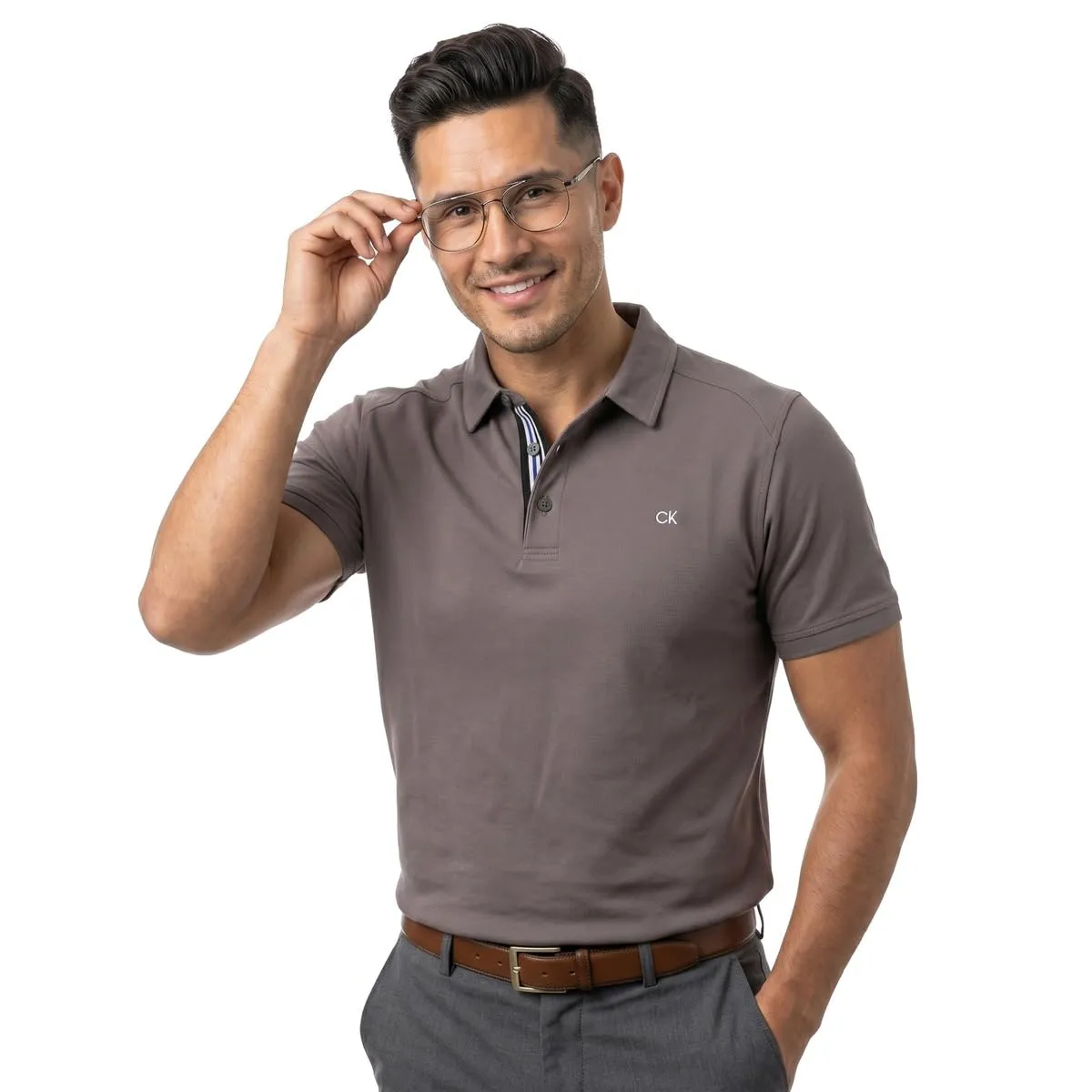 Calvin Klein Polo Golf Uomo Campus Slate Sport - L - immagine 2