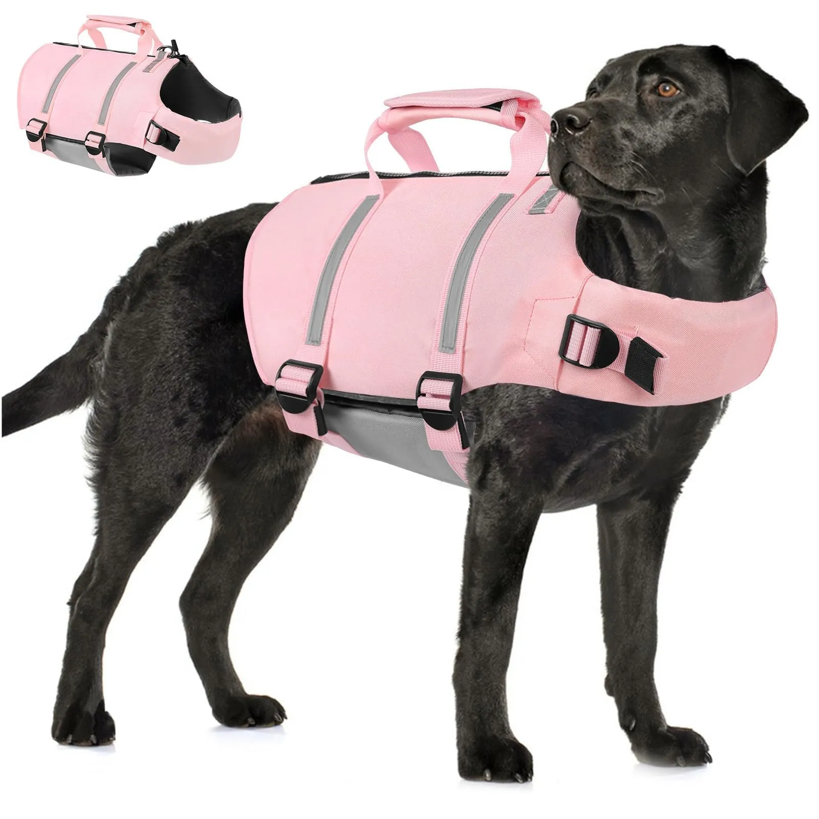 AOFITEE Giubbotto Salvagente per Cani, Rosa, XXL - immagine 1