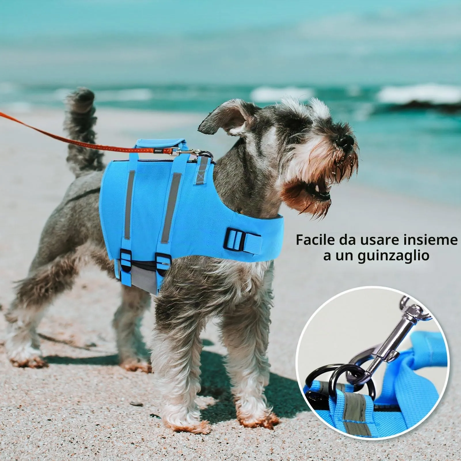 PUZAUKAL Giubbotto Salvagente per Cane in Ripstop con Cerniera sul Dorso - immagine 6