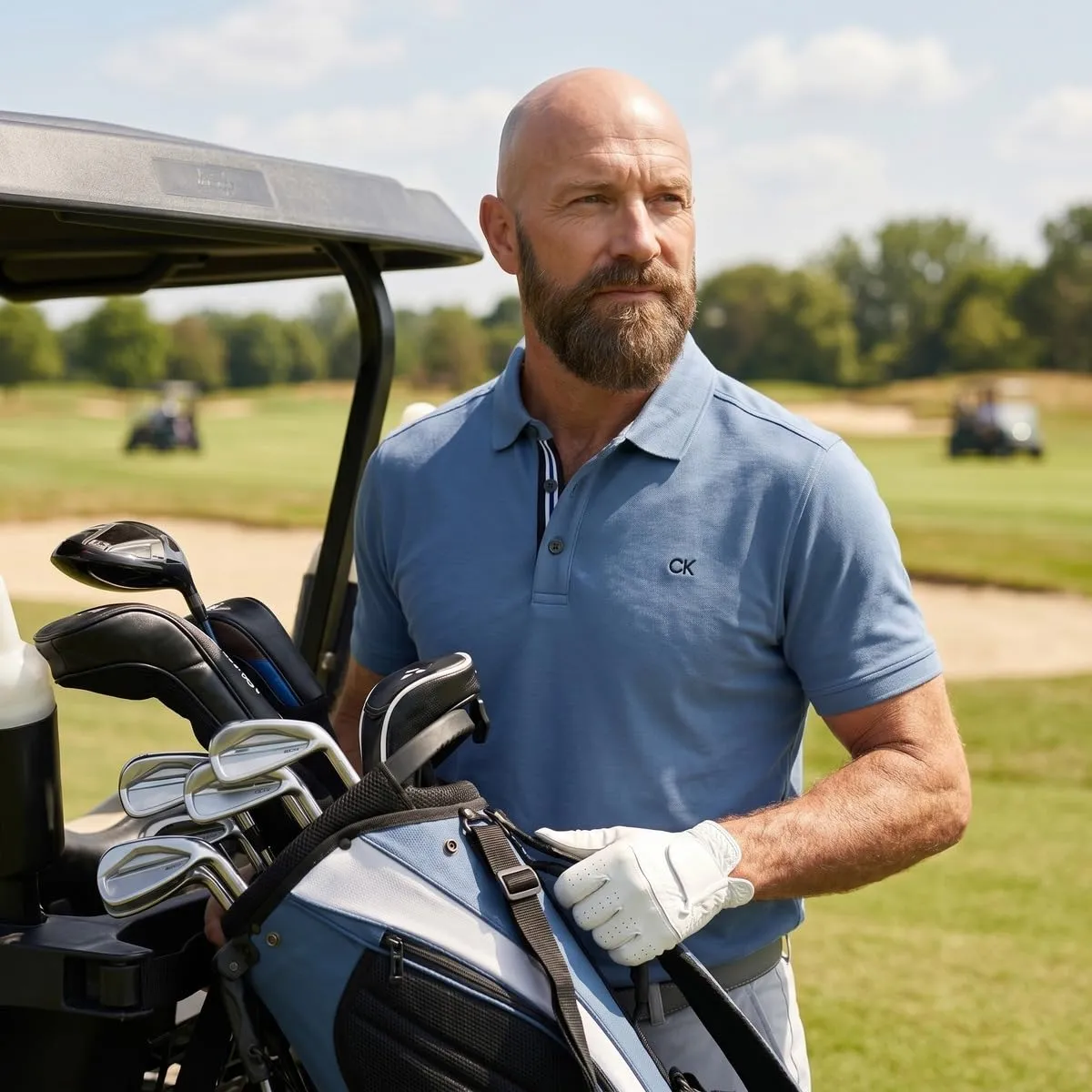 Calvin Klein Polo Golf Uomo Campus Sport Blu Denim - M - immagine 3