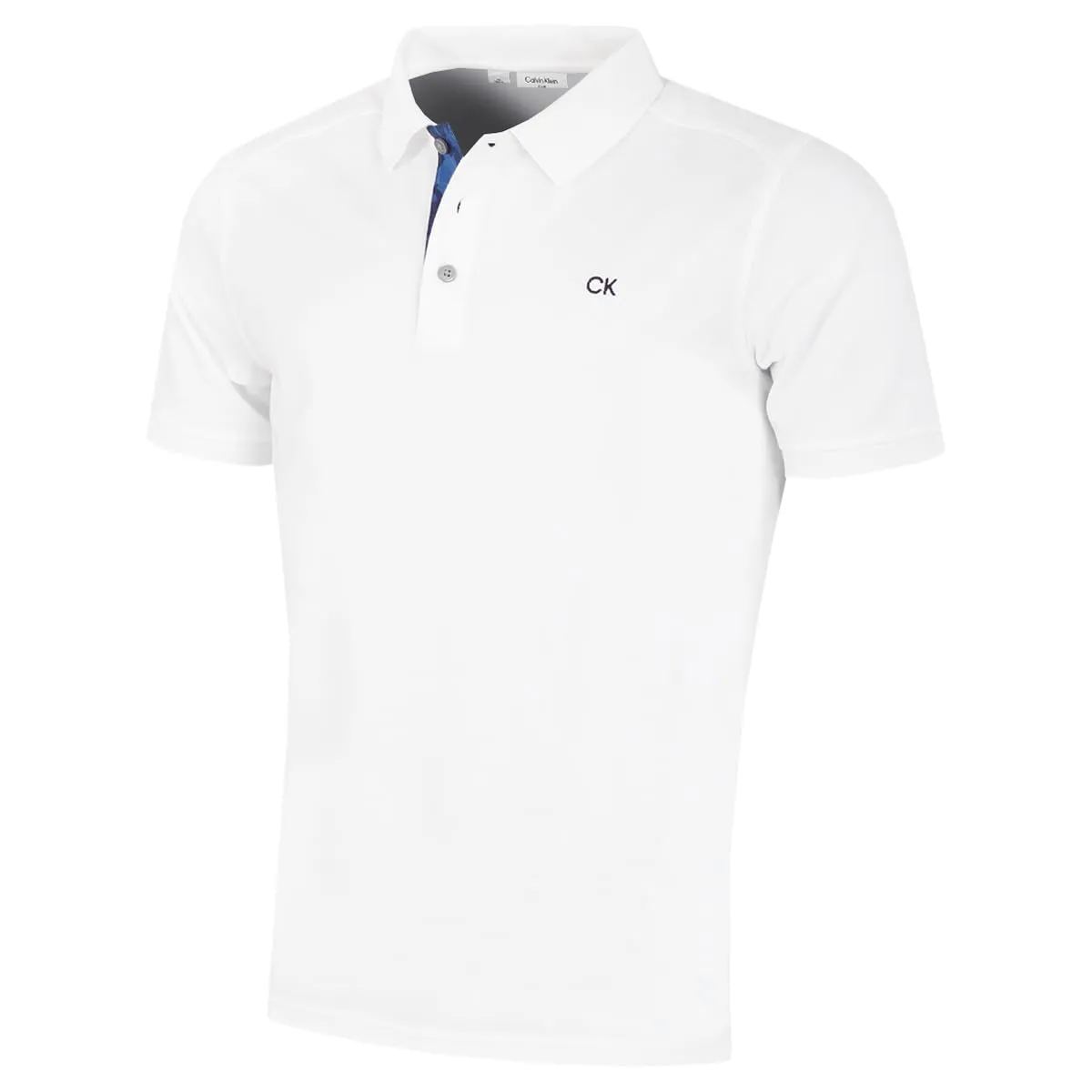 Calvin Klein Polo Golf Uomo Campus - Bianco/Blu Mimetico - XL - immagine 1