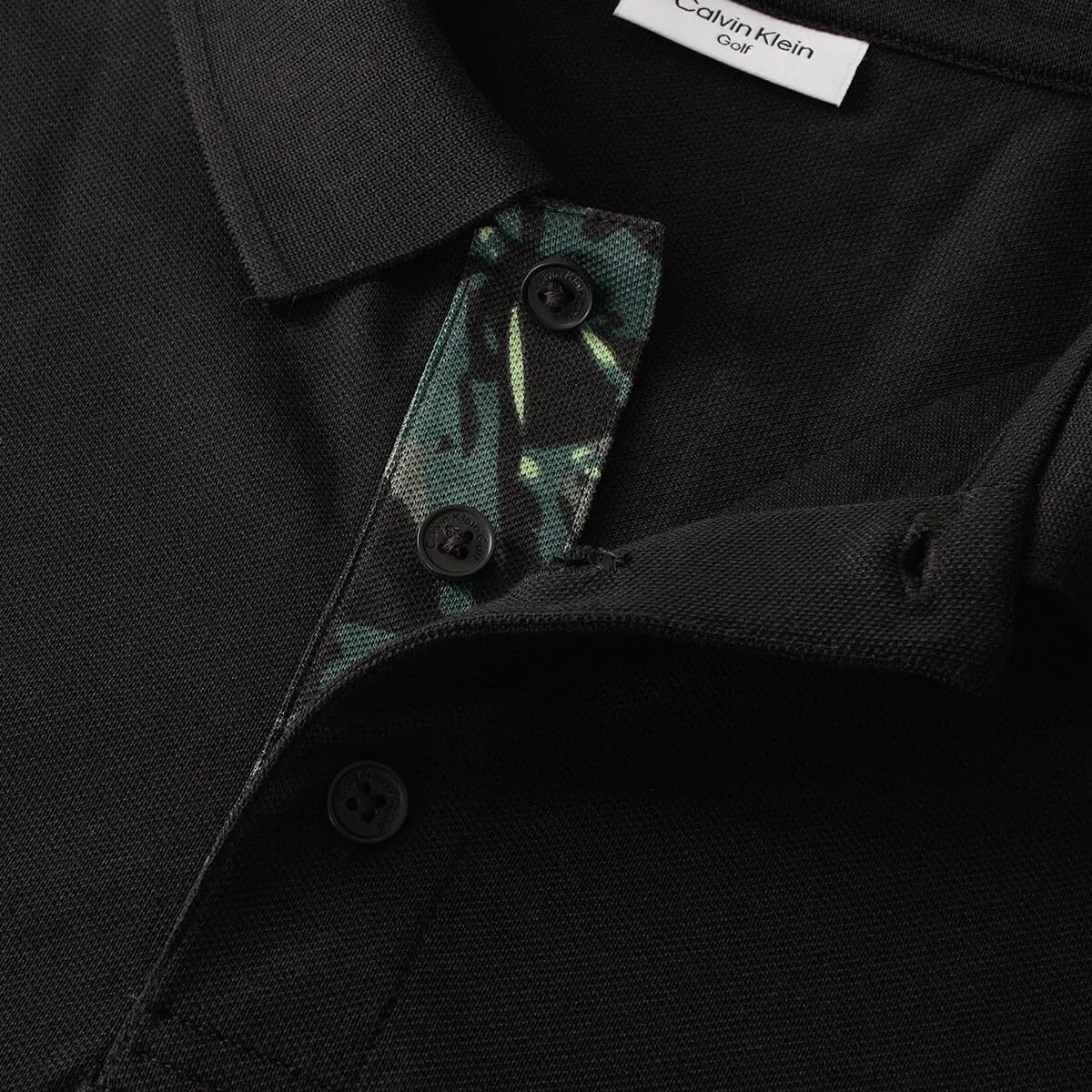 Calvin Klein Polo Golf Uomo Campus Nero Mimetico - XL - immagine 6