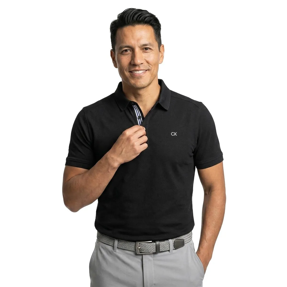 Calvin Klein Polo Golf Uomo Campus Nero - S - immagine 2